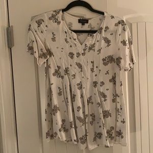Small Cream Floral Roolee Top